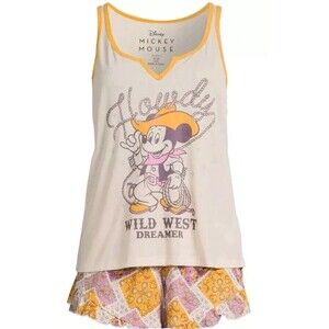 DISNEY Howdy Wild West Dreamer~ Large (12-14) ~ 2-Piece Pajama Shorty Tank Set